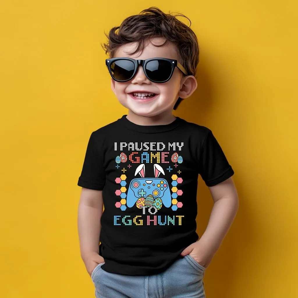 Toddler Shirts for Boys Grils Kids,Short-Sleeve Kids' Easter Shirts – Fun & Cute Designs Easter Shirt, 2-6T
