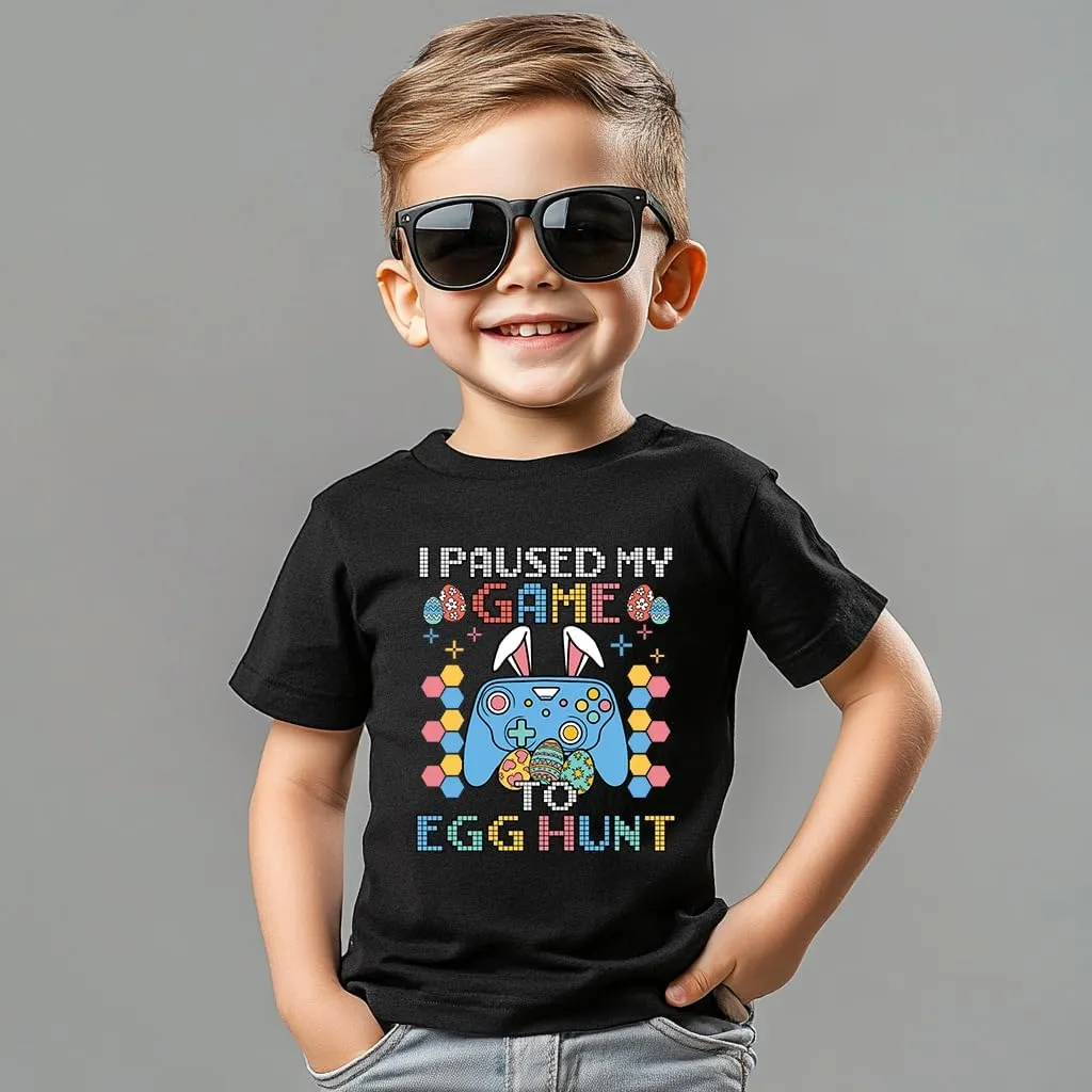 Toddler Shirts for Boys Grils Kids,Short-Sleeve Kids' Easter Shirts – Fun & Cute Designs Easter Shirt, 2-6T
