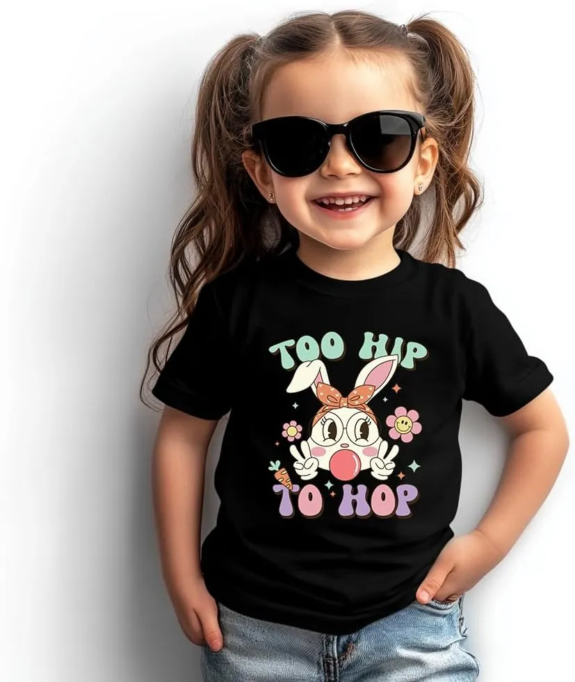 Toddler Shirts for Boys Grils Kids,Short-Sleeve Kids' Easter Shirts – Fun & Cute Designs Easter Shirt, 2-6T