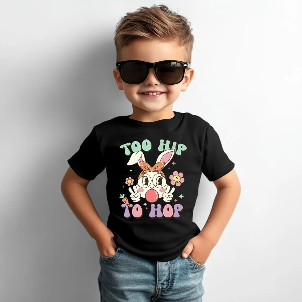 Toddler Shirts for Boys Grils Kids,Short-Sleeve Kids' Easter Shirts – Fun & Cute Designs Easter Shirt, 2-6T