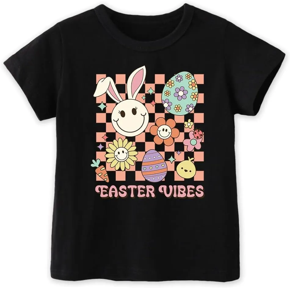 Toddler Shirts for Boys Grils Kids,Short-Sleeve Kids' Easter Shirts – Fun & Cute Designs Easter Shirt, 2-6T
