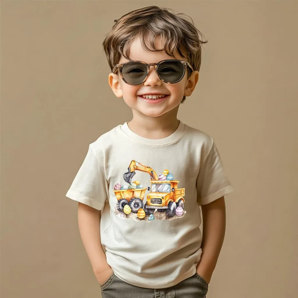 Toddler Shirts for Boys Grils Kids,Short-Sleeve Kids' Easter Shirts – Fun & Cute Designs Easter Shirt, 2-6T