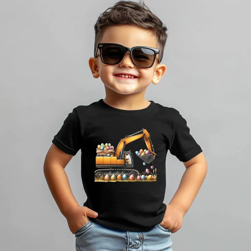 Toddler Shirts for Boys Grils Kids,Short-Sleeve Kids' Easter Shirts – Fun & Cute Designs Easter Shirt, 2-6T