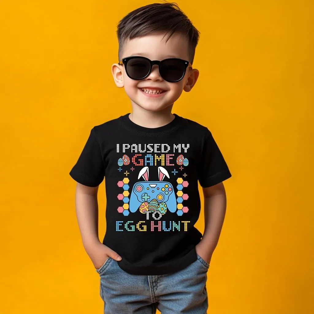 Toddler Shirts for Boys Grils Kids,Short-Sleeve Kids' Easter Shirts – Fun & Cute Designs Easter Shirt, 2-6T