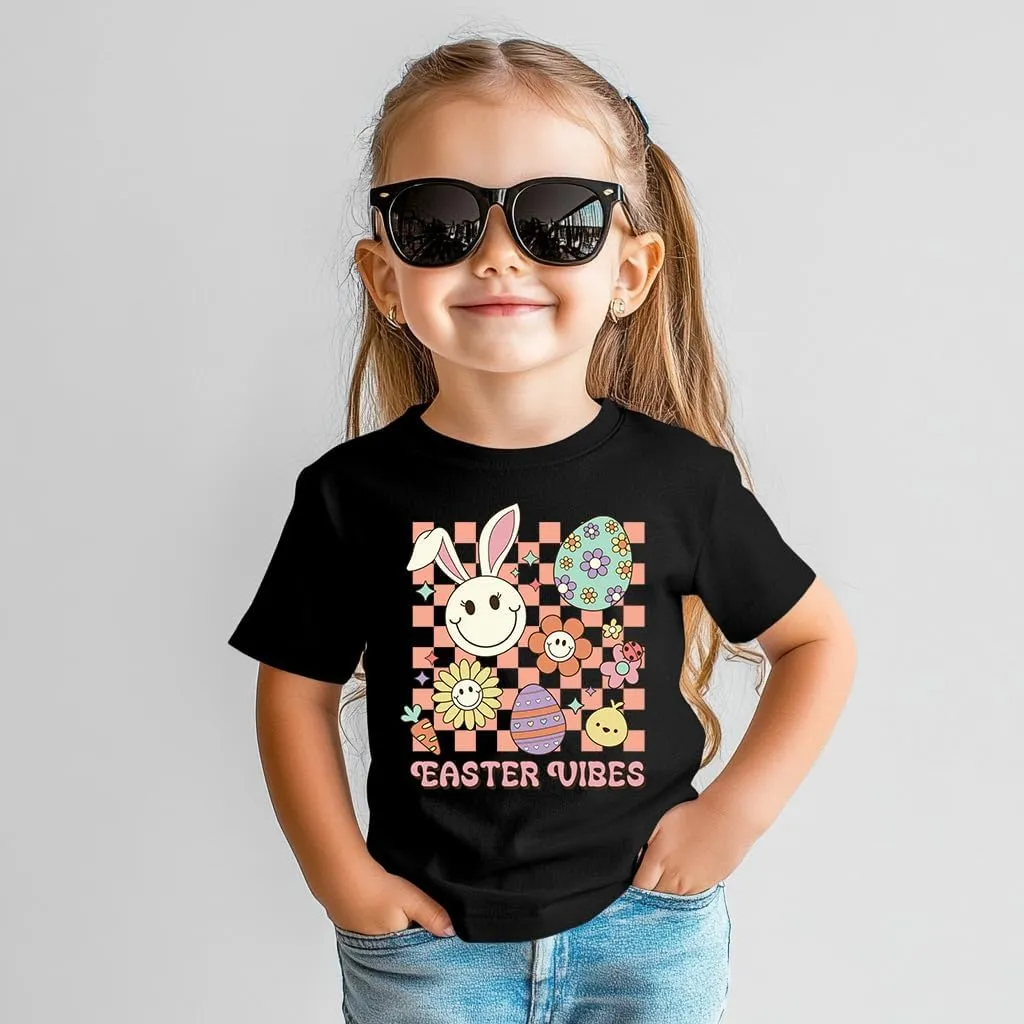 Toddler Shirts for Boys Grils Kids,Short-Sleeve Kids' Easter Shirts – Fun & Cute Designs Easter Shirt, 2-6T