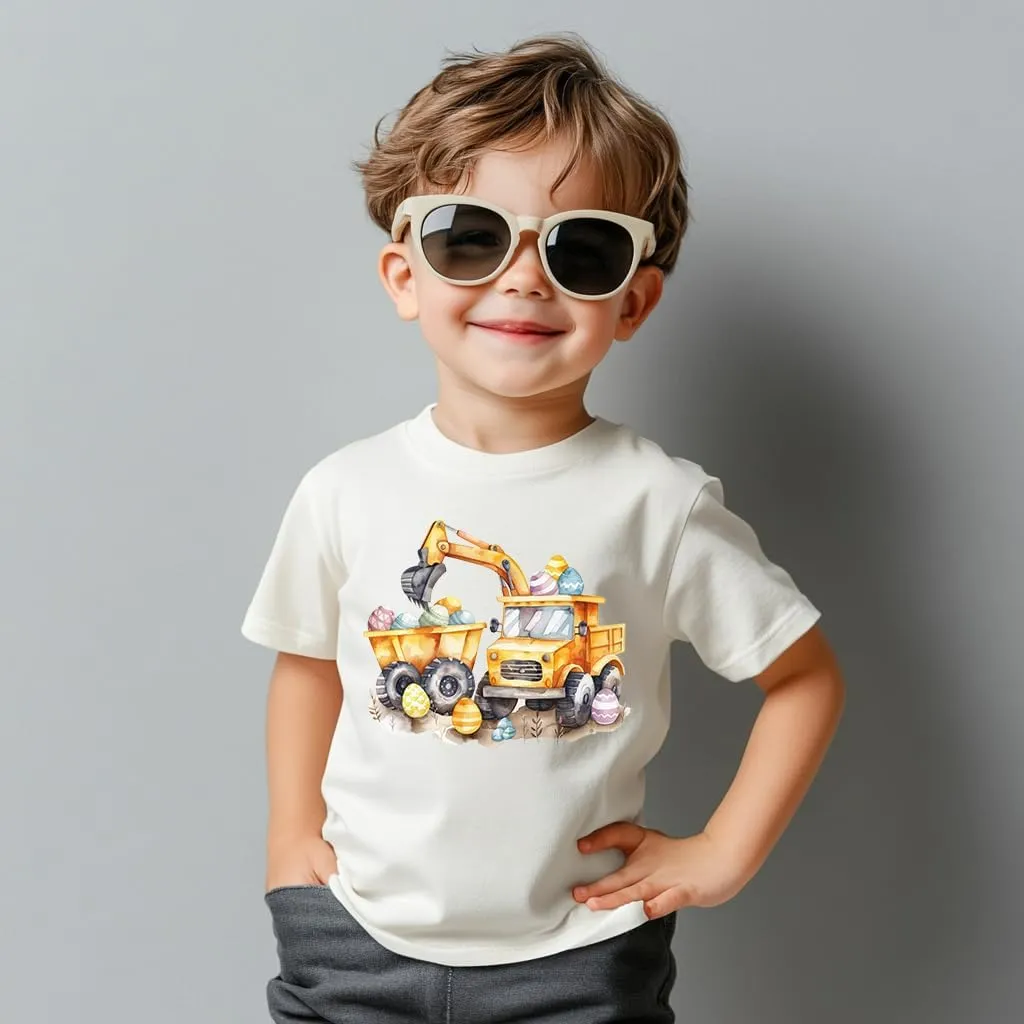 Toddler Shirts for Boys Grils Kids,Short-Sleeve Kids' Easter Shirts – Fun & Cute Designs Easter Shirt, 2-6T