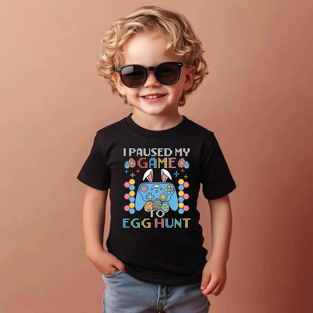Toddler Shirts for Boys Grils Kids,Short-Sleeve Kids' Easter Shirts – Fun & Cute Designs Easter Shirt, 2-6T