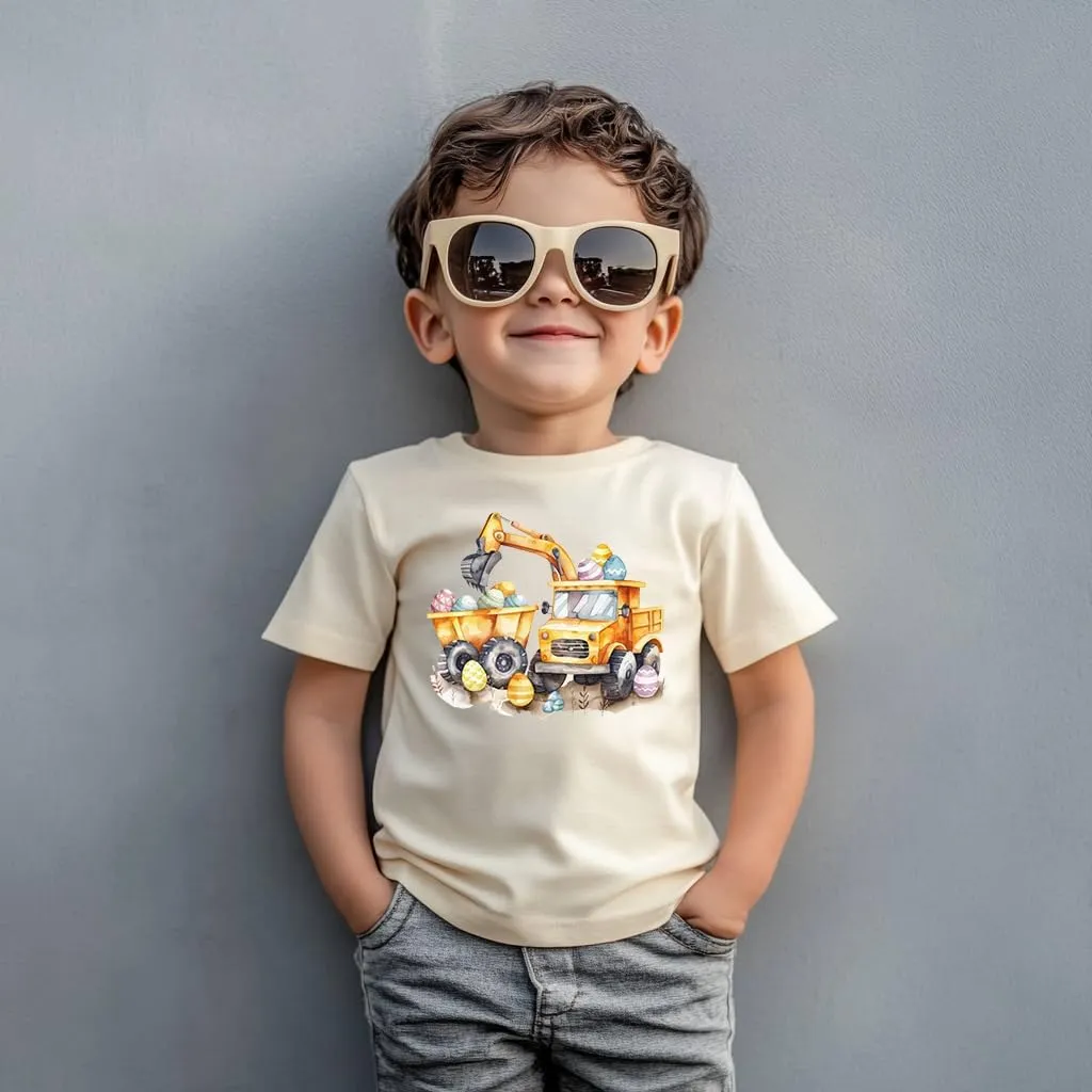 Toddler Shirts for Boys Grils Kids,Short-Sleeve Kids' Easter Shirts – Fun & Cute Designs Easter Shirt, 2-6T