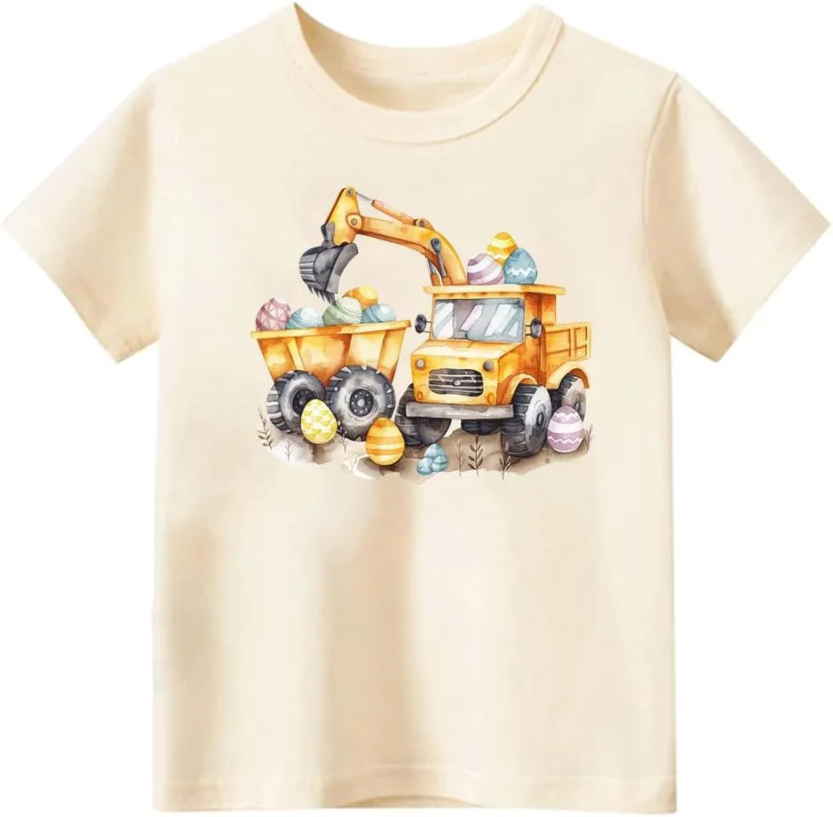 Toddler Shirts for Boys Grils Kids,Short-Sleeve Kids' Easter Shirts – Fun & Cute Designs Easter Shirt, 2-6T