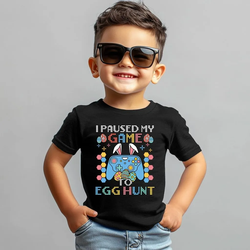 Toddler Shirts for Boys Grils Kids,Short-Sleeve Kids' Easter Shirts – Fun & Cute Designs Easter Shirt, 2-6T