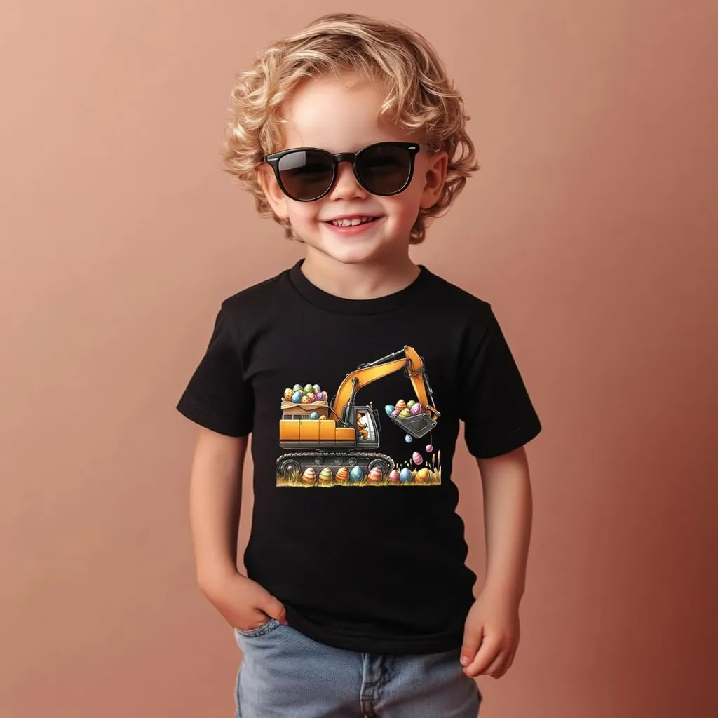 Toddler Shirts for Boys Grils Kids,Short-Sleeve Kids' Easter Shirts – Fun & Cute Designs Easter Shirt, 2-6T