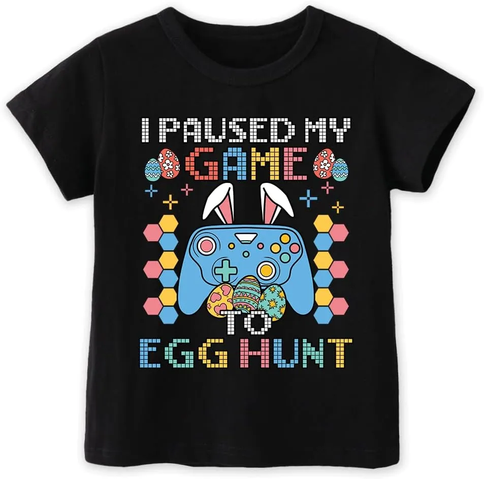 Toddler Shirts for Boys Grils Kids,Short-Sleeve Kids' Easter Shirts – Fun & Cute Designs Easter Shirt, 2-6T