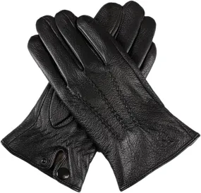 Touch Screen Deerskin Leather Gloves Men's Winter Warm fleece Lining Motorcycle Riding Car Driving Gloves