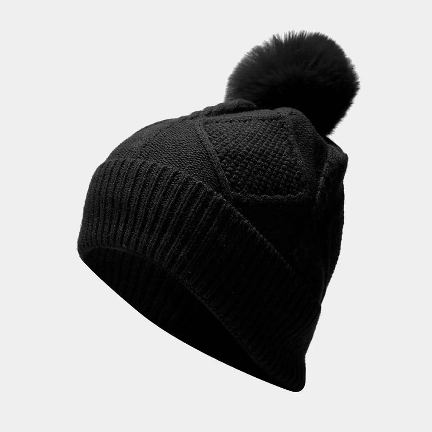 Women Mens Winter Hat Neck Scarf Touchscreen Gloves Slouchy Beanie Snow Warmer Knit Skull Cap Mittens Thick Scarves