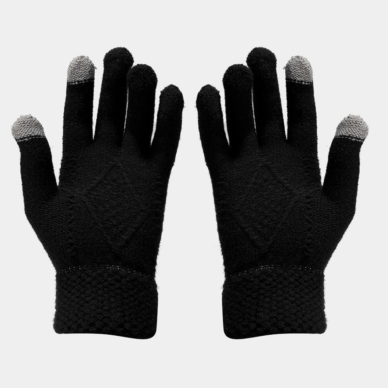 Women Mens Winter Hat Neck Scarf Touchscreen Gloves Slouchy Beanie Snow Warmer Knit Skull Cap Mittens Thick Scarves