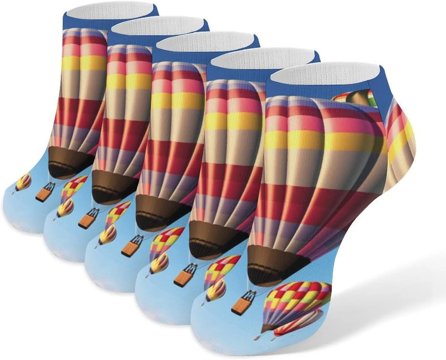Women Socks Hot Air Balloons Printed Christmas Socks Ankle Socks Athletic Socks Slipper Socks No Show Socks