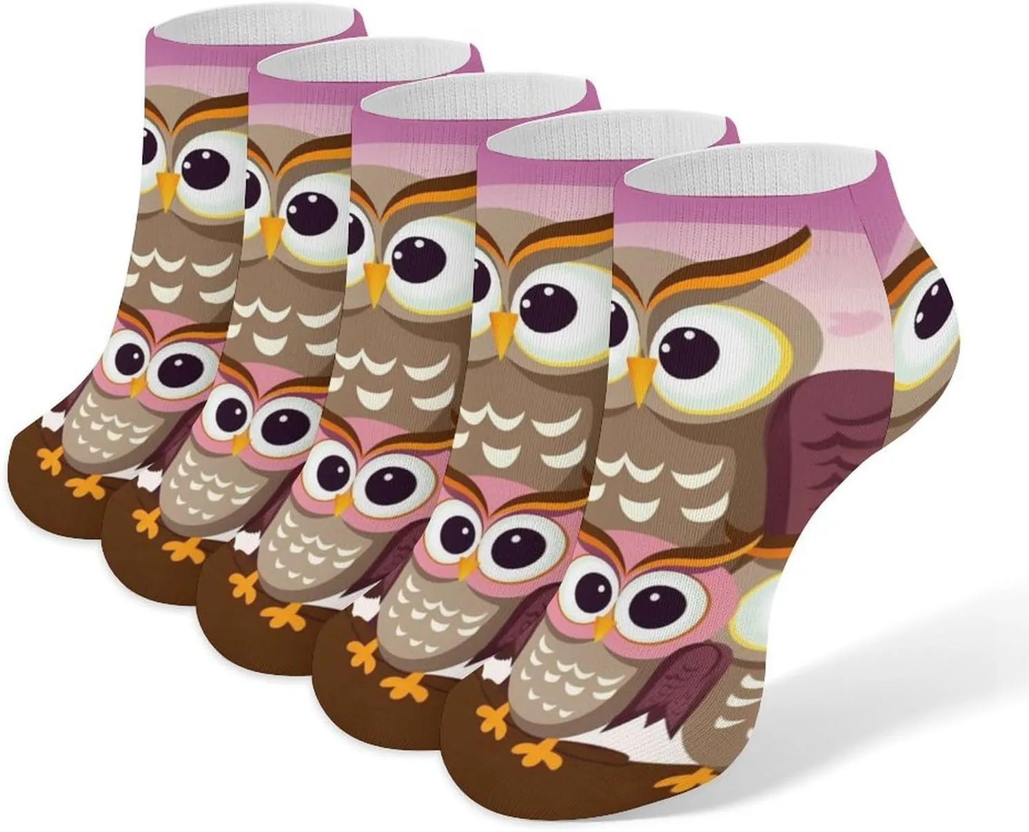 Women Socks Owls Family Printed Christmas Socks Ankle Socks Athletic Socks Slipper Socks No Show Socks