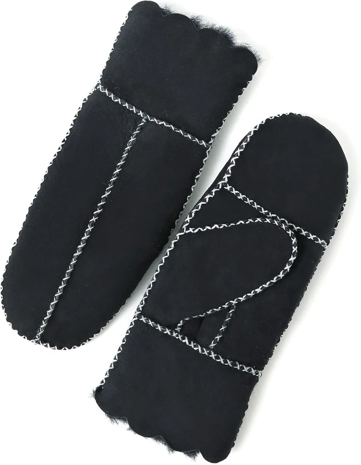 YISEVEN Women’s Winter Sheepskin Leather Shearling Mittens