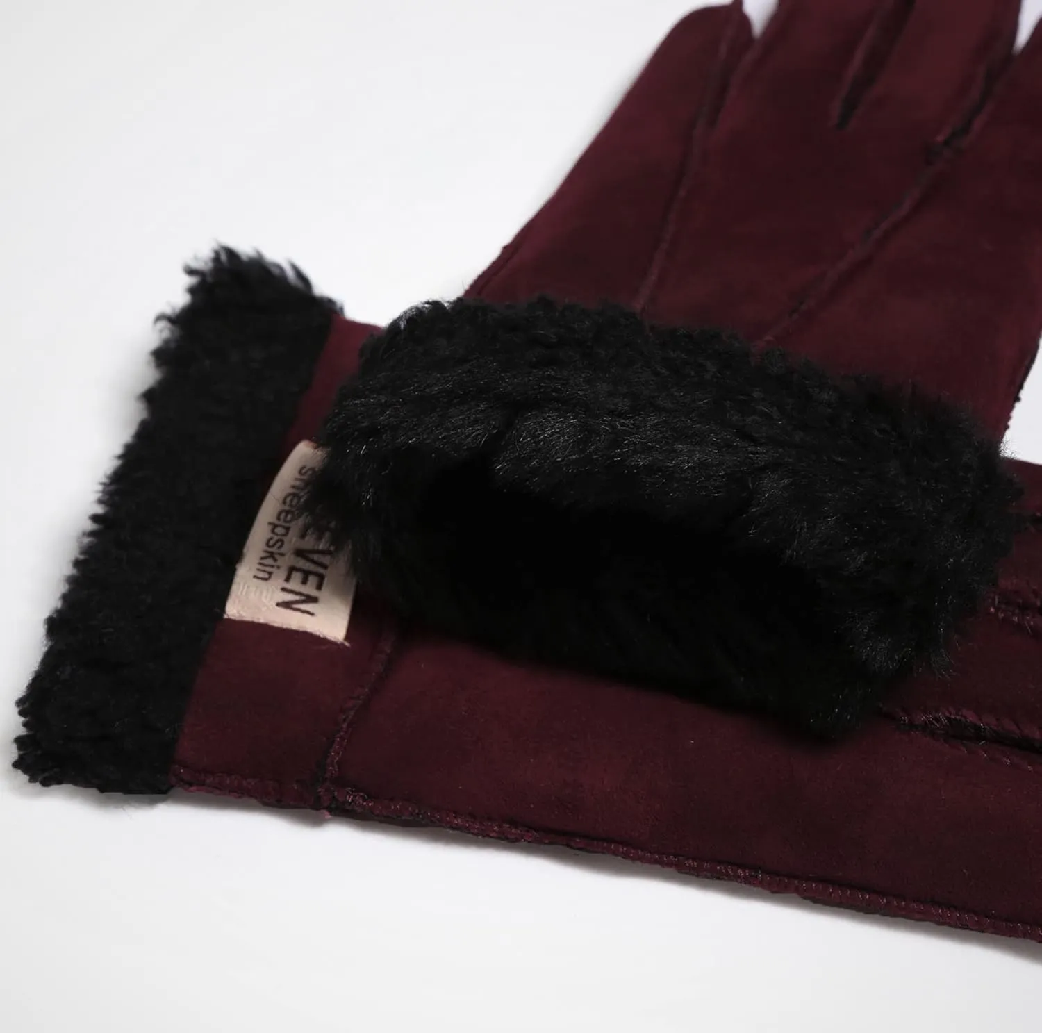 YISEVEN Women's Winter Sheepskin Shearling Leather Gloves Wool Cuffs