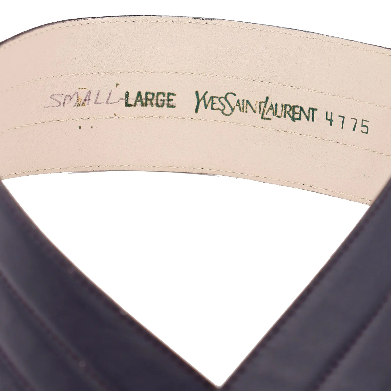 Yves Saint Laurent 1980s YSL Vintage Soft Black Leather Topstitched Belt